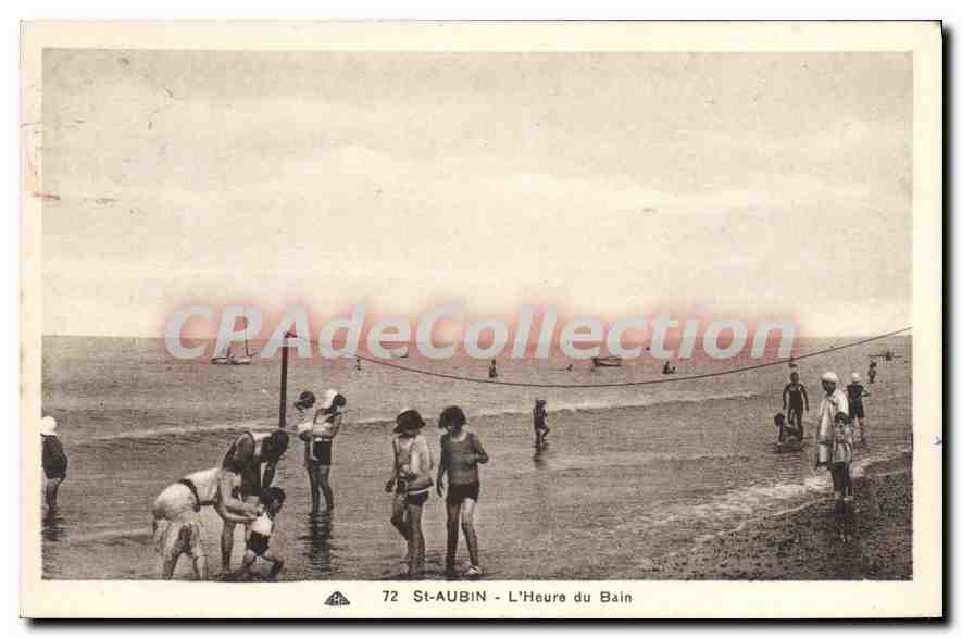 St-Aubin - Die Badezeit — Antike Ansichtskarte, n°72