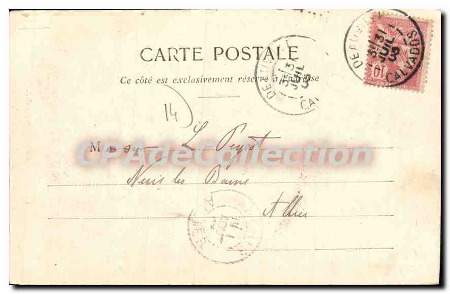 CPA Deauville L'Eglise  — Rückseite