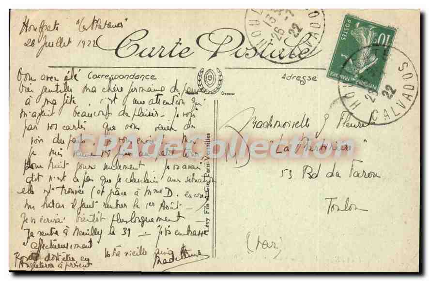 Houlgate — allgemeine Ansicht vom Bois de Boulogne — I.L. — Rückseite