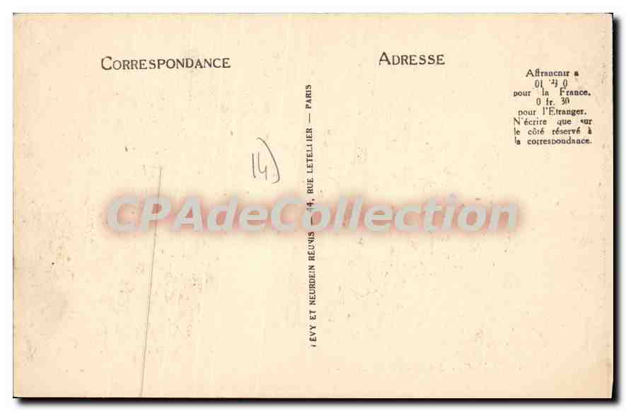 CPA Cabourg Jardins du Casino  — Verso