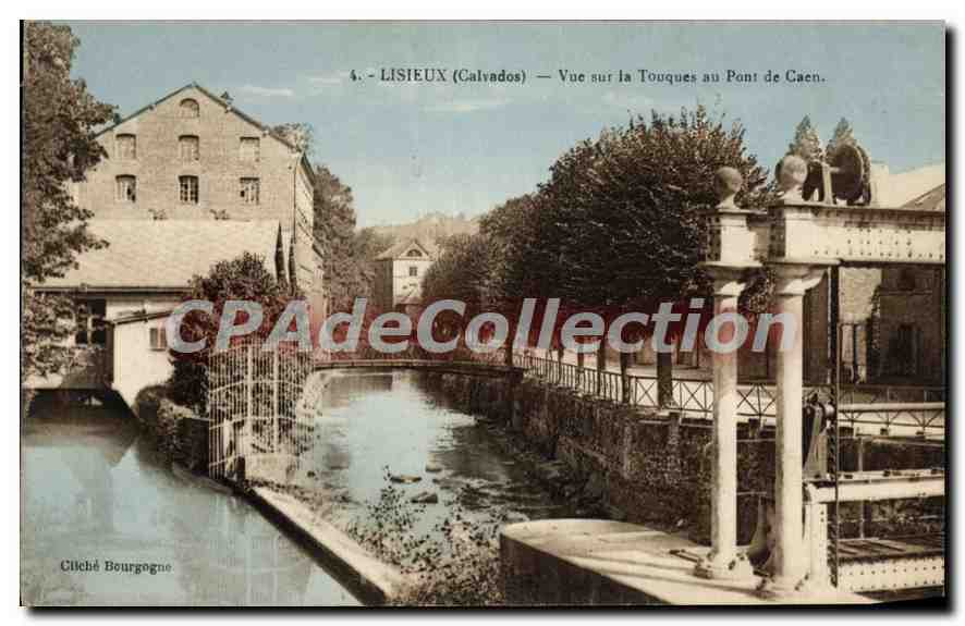 Lisieux (Calvados) — Aussicht auf die Touques am Caen-Brücke — Cliché Bourgogne
