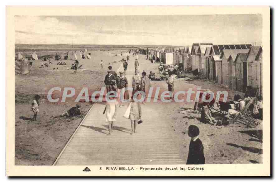 CPA Riva Bella Promenade devant les Cabines 