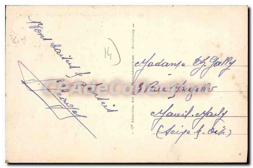 Villers-sur-Mer - Die Digue bei Sturm — unbekannter Verlag, n° 31 — Rückseite