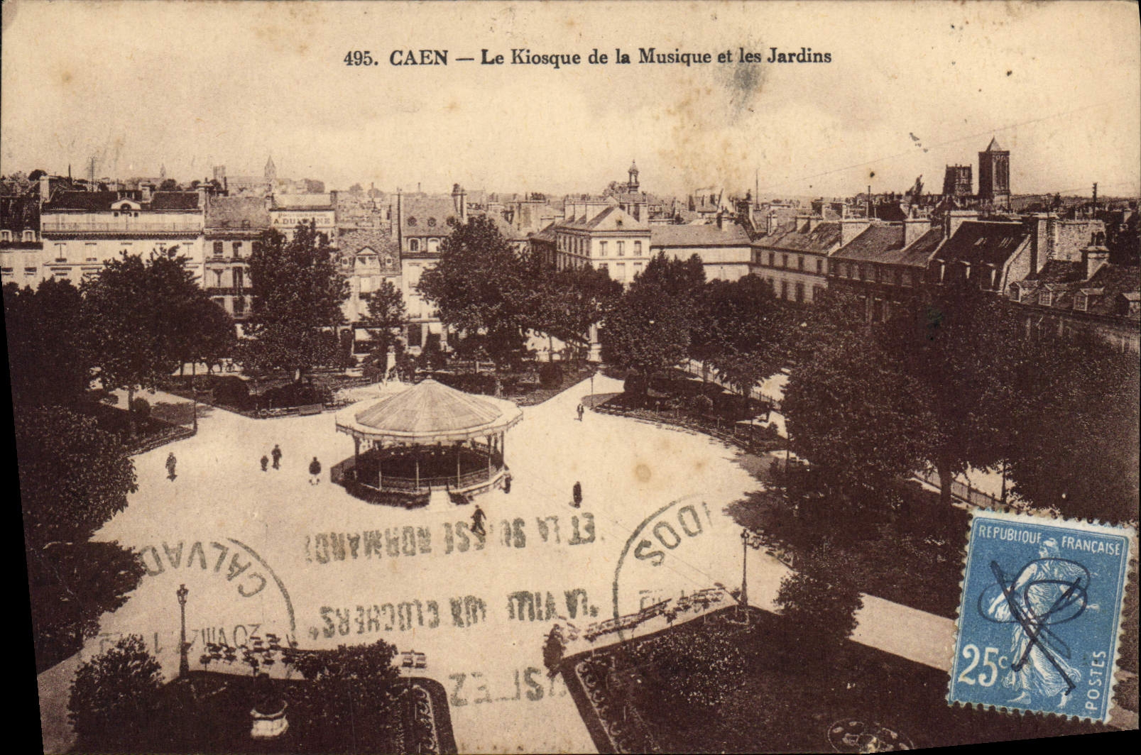 CAEN — Le Kiosque de la Musique et les Jardins — Éditeur Calvados