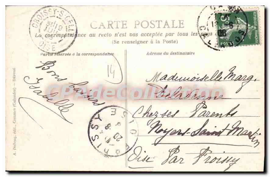 CPA LA DELIVRANDE basilique — Verso