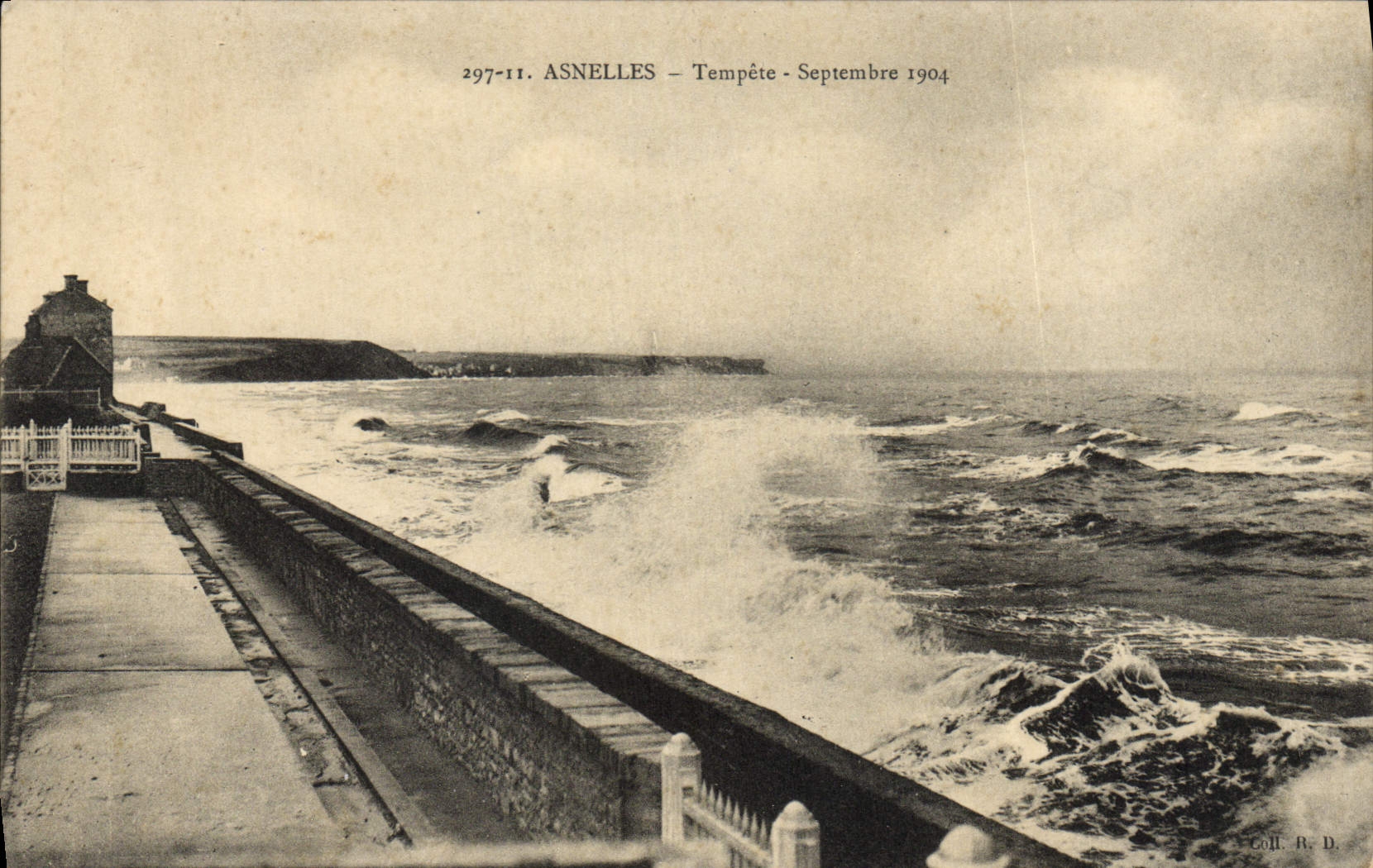 Asnelles — Tempête — Septembre 1904 — Coll. R. D. n° 297-11