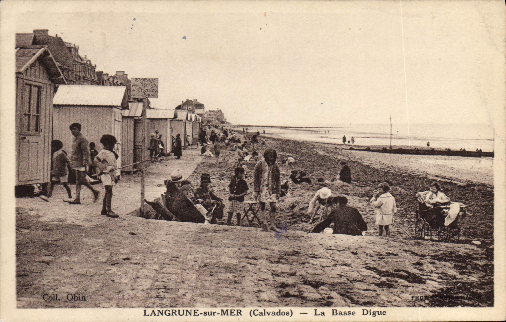 Langrune-sur-Mer (Calvados) — La Basse Digue — Coll. Obin