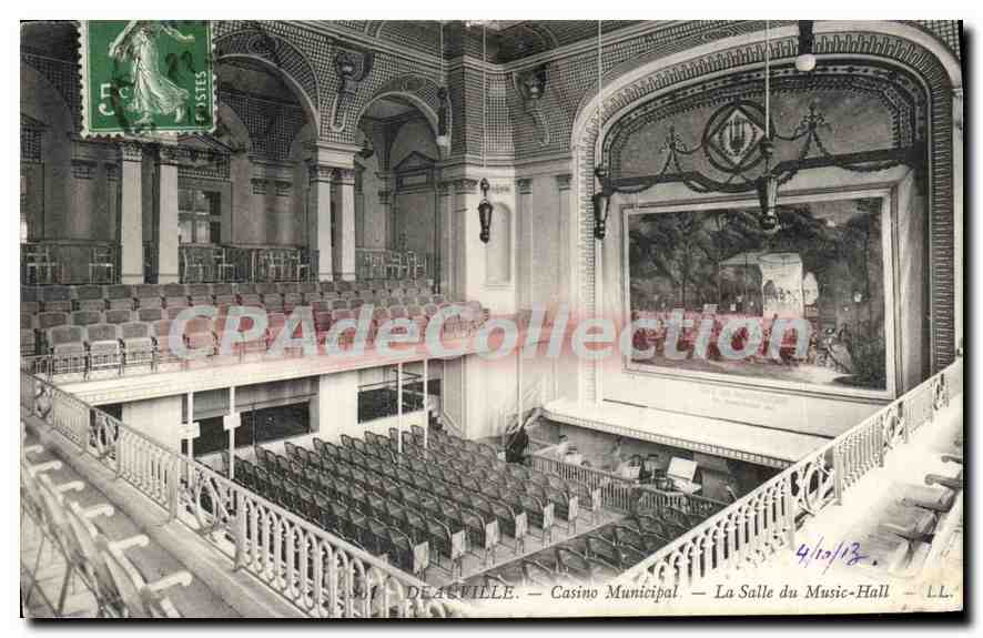 CPA Deauville Casino Municipal la salle du Music Hall 