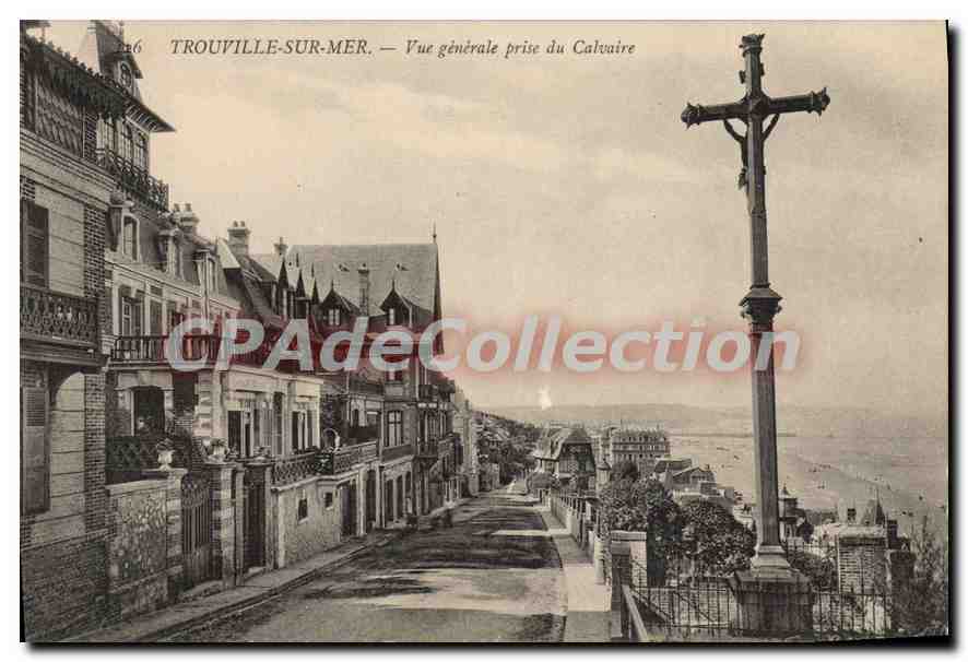 CPA Trouville sur Mer vue generale prise du Calvaire 