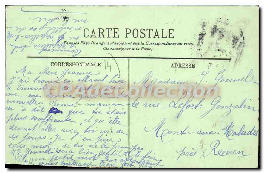 CPA Trouville le Debarquement du Bateau du Havre  — Back