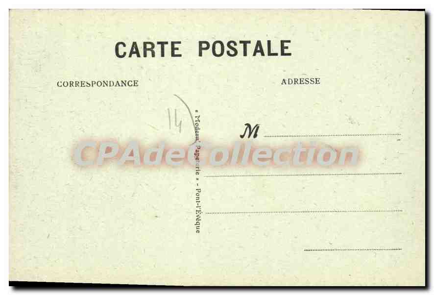 CPA La Normandie Pont l'Eveque vue sur le Touques et le pont des chaines  — Rückseite