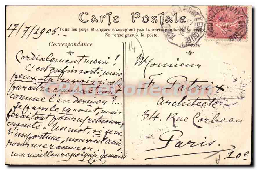 CPA Type de Mouliere Trouville sur Mer  — Back