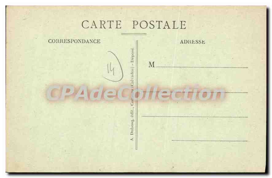 Balleroy - Le Château et les Avenues — Éditeur A. Dubosq, n° 13 — Verso