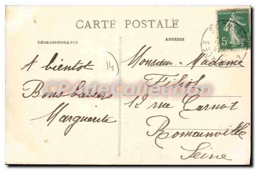 Argences (Calvados) — Panorama — Porel C.G. n°381 — Reverso