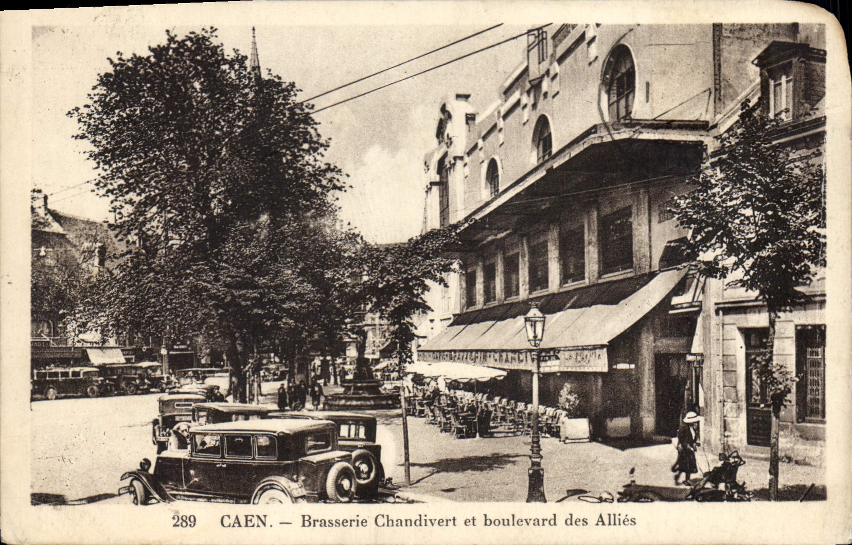Caen — Brasserie Chandivert et boulevard des Alliés — éditeur non visible, n° 289