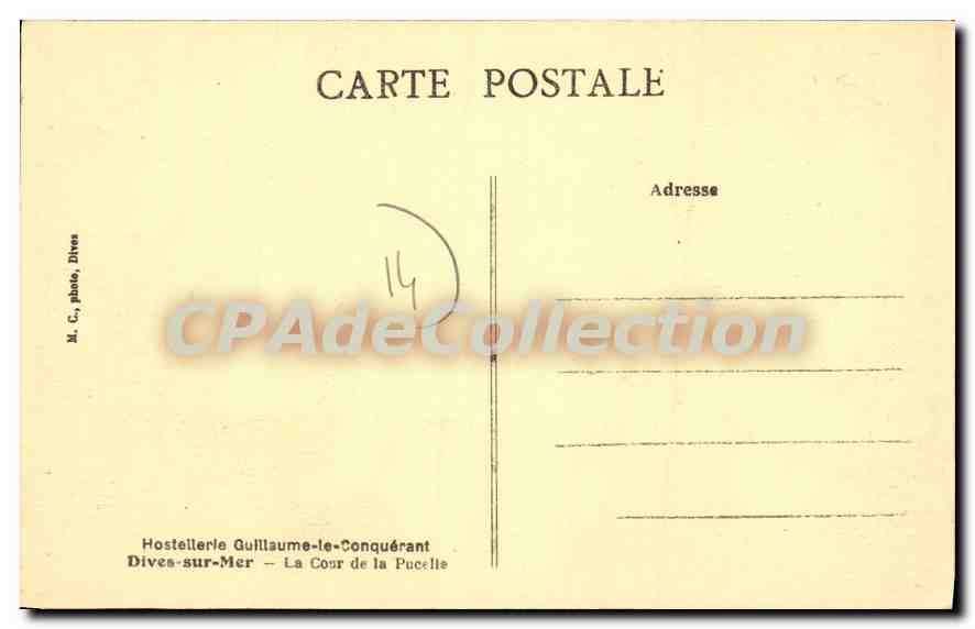 Dives-sur-Mer — La Cour de la Pucelle — Hostellerie Guillaume-le-Conquérant — Rückseite