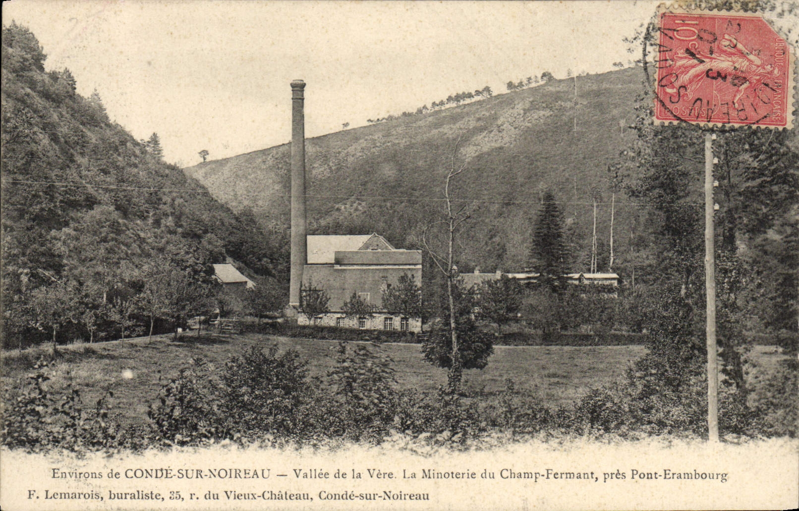 Environ de Condé-sur-Noireau — Vallée de la Vère — La Minoterie du Champ-Fermant près Pont-Erambourg — F. Lemarois, buraliste
