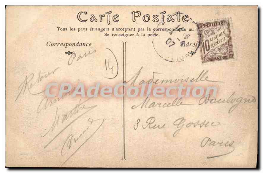 CPA Trouville sur mer Sous le Pont a Maree basse  — Verso