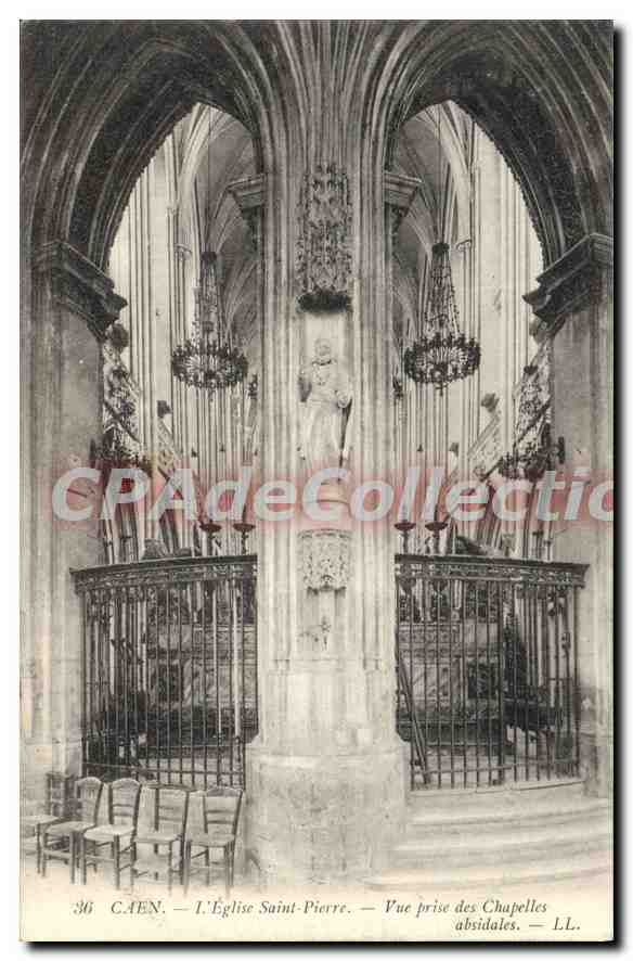Caen — L'Église Saint-Pierre — Vue prise des chapelles absidales — LL. n°36
