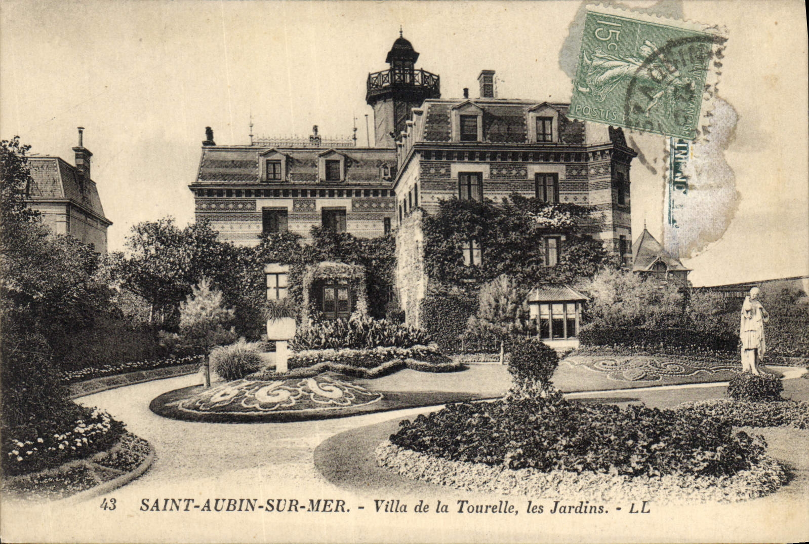 Saint-Aubin-sur-Mer — Villa de la Tourelle, les Jardins — LL