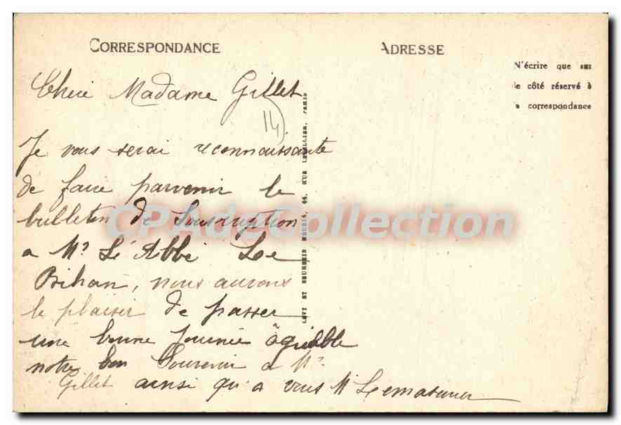 Saint-Aubin-sur-Mer — Villa de la Tourelle, les Jardins — LL — Verso