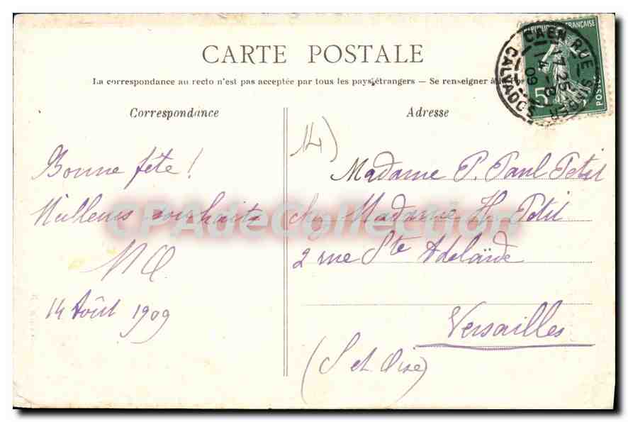 CAEN — Saint-Etienne (le vieux) — Collection AD — Verso