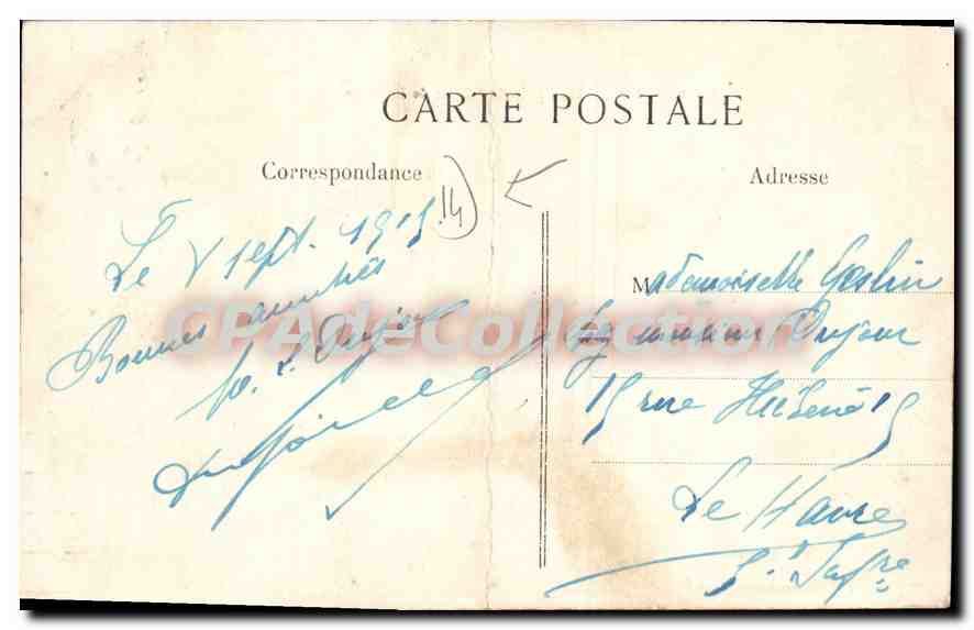 CPA Caen l'Orne pres de l'Ecole de Natation  — Verso