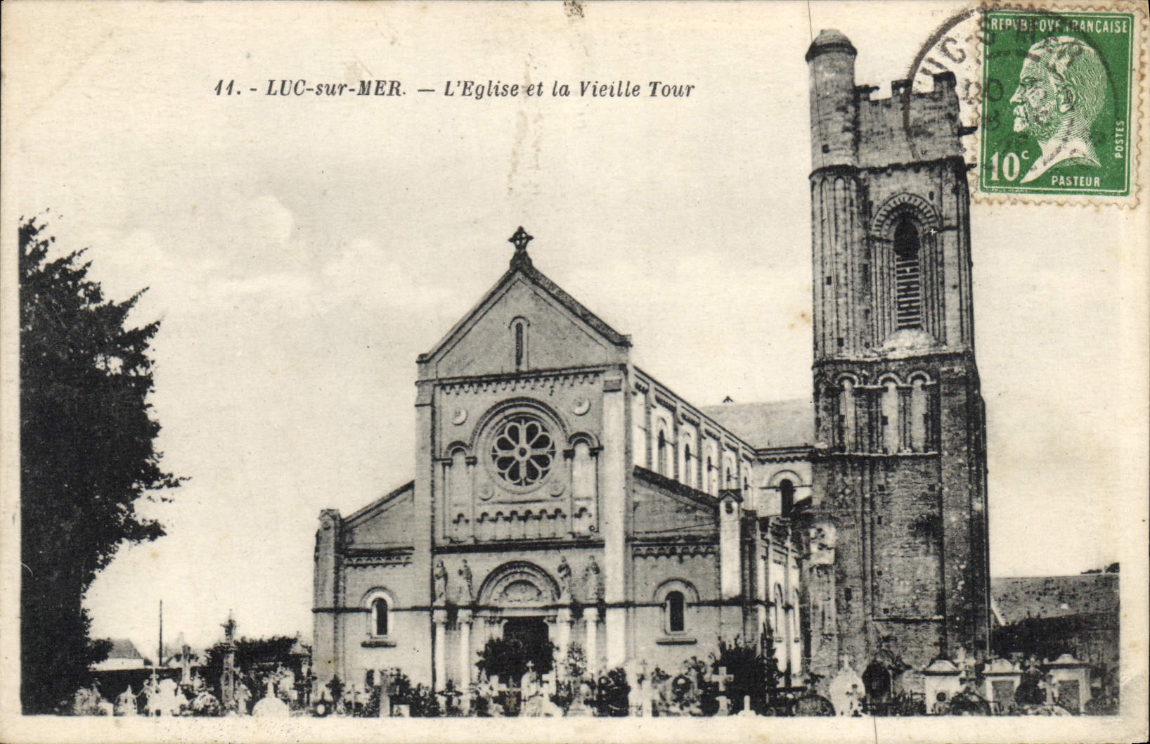 Luc-sur-Mer — Die Kirche und die Alte Turm — G. Arland, Verlag