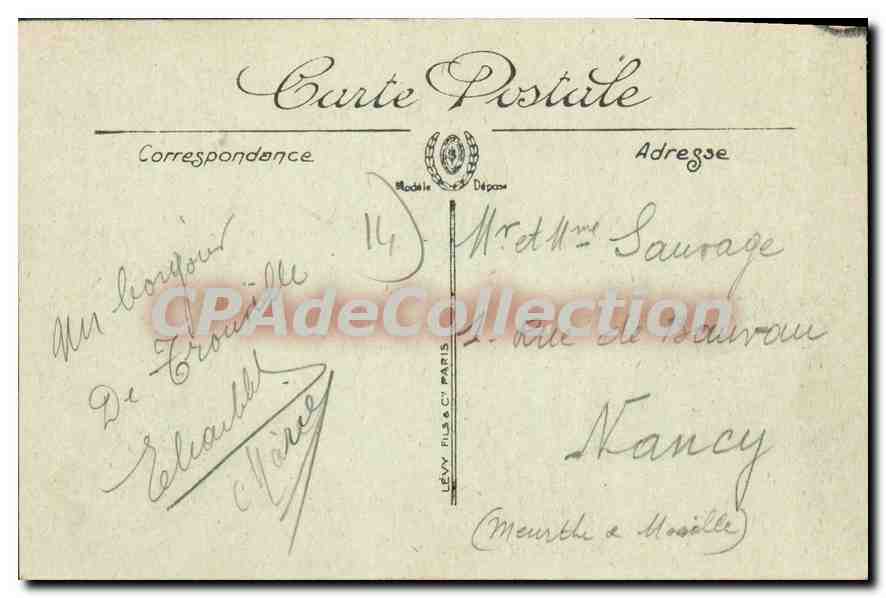 CPA Trouville la promenade des Planches  — Verso