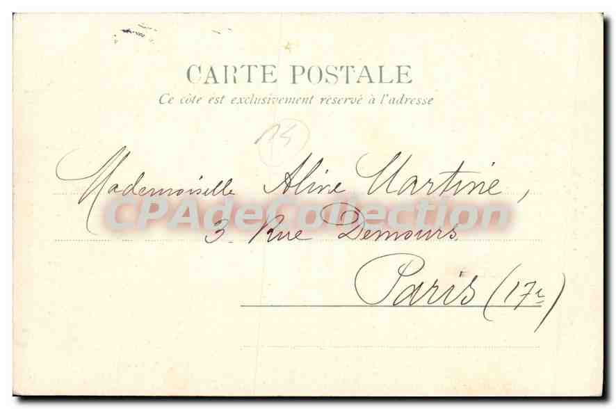 CPA Trouville hotel de Paris  — Back