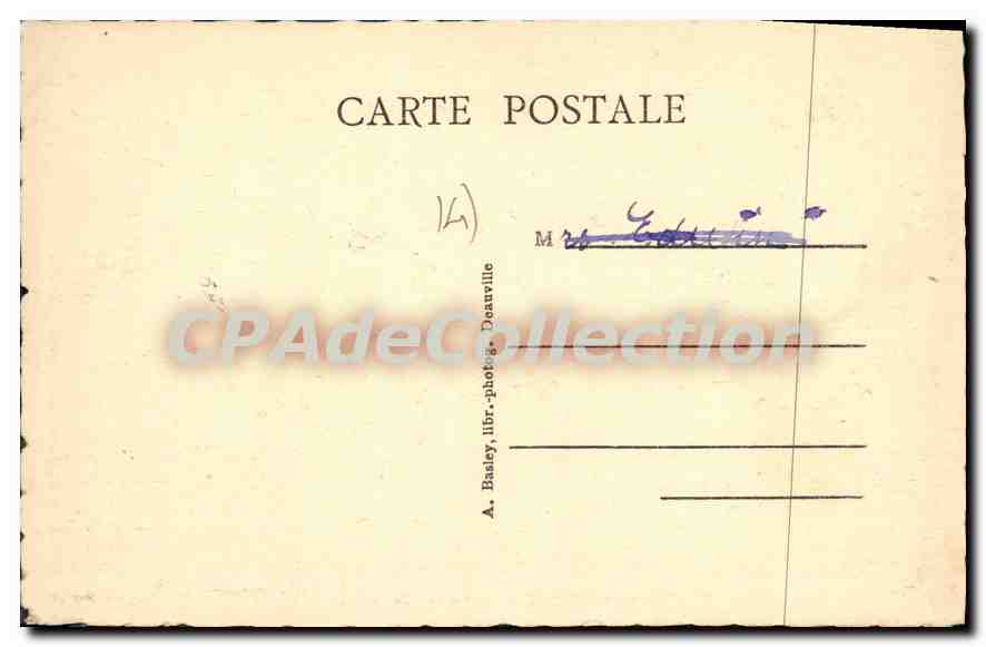 CPA Deauville Groupe de villas  — Verso