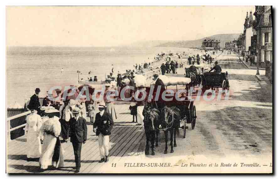 Villers-sur-Mer — Les Planches et la Route de Trouville — CPAdeCollection n°11