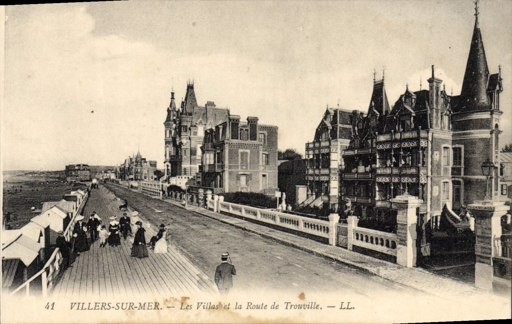 Villers-sur-Mer — Les Villas et la Route de Trouville — LL. n°41