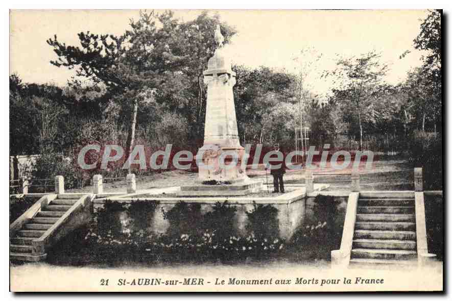 St-AUBIN-sur-MER — Monument aux Morts pour la France — J. Nozais, Nantes