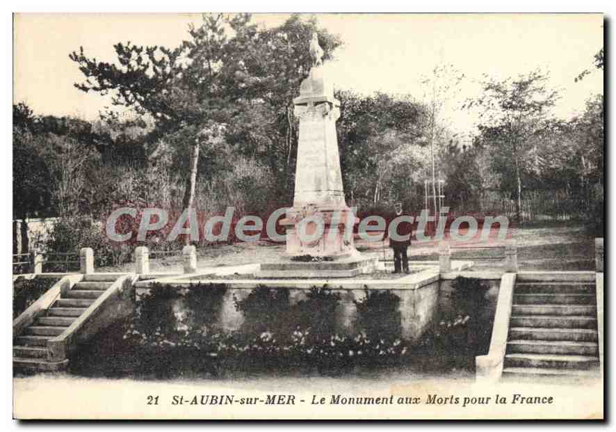 St-AUBIN-sur-MER — Monument aux Morts pour la France — éditeur J. N. ZAÏRÉ, 21