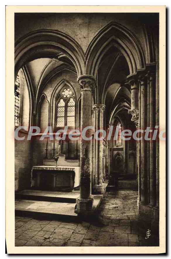 Intérieur de l'église de Morrey-en-Bessin — Chapelle Saint-Marcoauf et le pourtour nord du chœur — Éd. d'Art E. Jardin