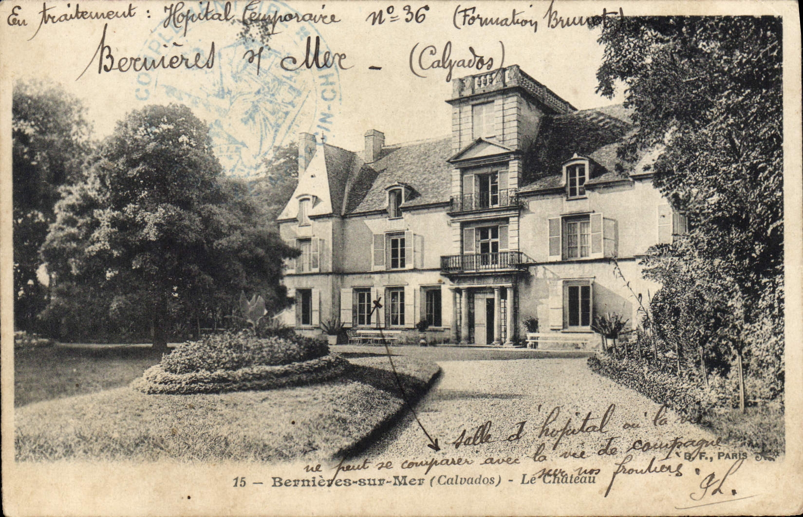 CPA Bernieres sur Mer Calvados le chateau 
