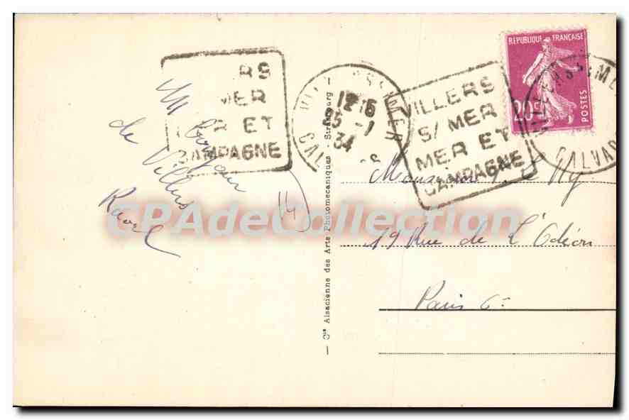 Villers-sur-Mer — Le Casino Municipal vu de la Plage — éditeur ARS, n°25 — Reverso
