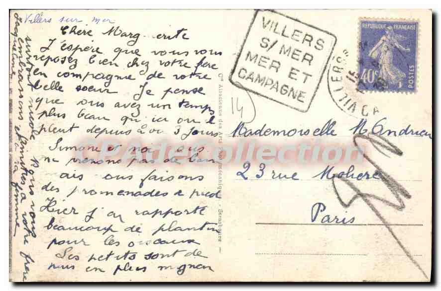 Villers-sur-Mer - Le Casino Municipal — éditeur inconnu, n° 64 — Verso