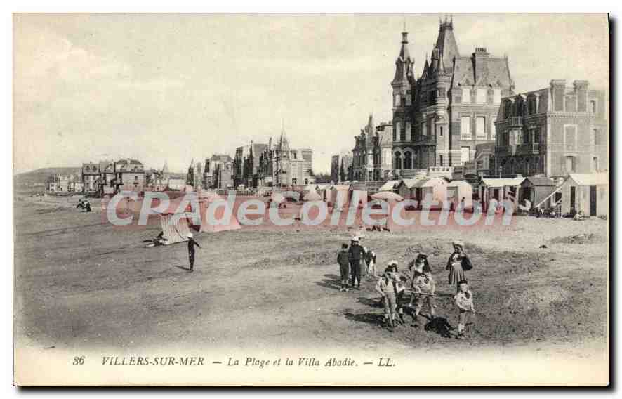 Villers-sur-Mer — La Plage et la Villa Abadie — LL.
