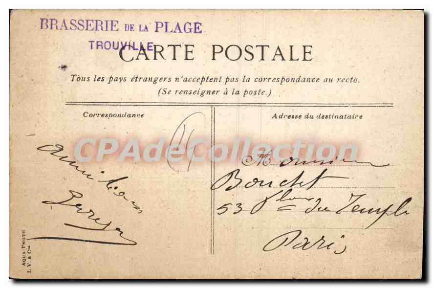 Trouville - Les villas et châlets — éditeur inconnu, n° 17 — Verso