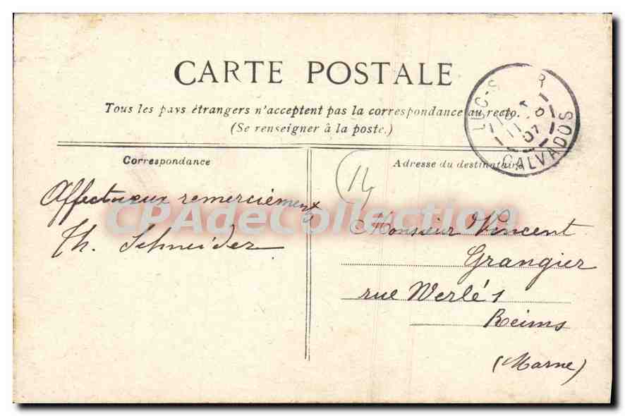 Luc-sur-Mer — Die Klippen — Verlag L.V.A.C. Nr. 1863 — Rückseite