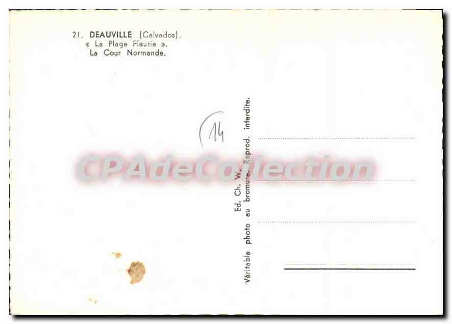 Deauville (Calvados) — La Cour Normande — Ed. Ch. W. Bromure — Reverso