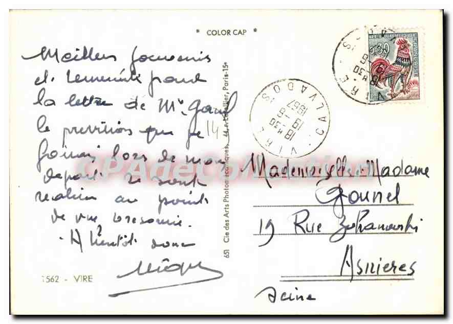 Vize — Vue panoramique — Cie des Arts Phonotoniques, n° 1562 — Verso