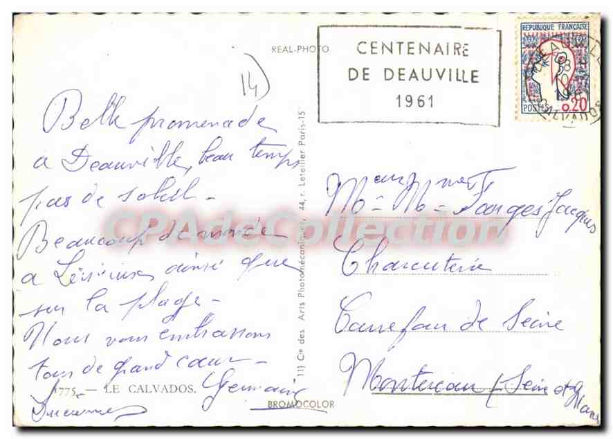 Calvados — Carte postale panoramique avec carte du département — éditée par Arts Photocénotiques — Reverso