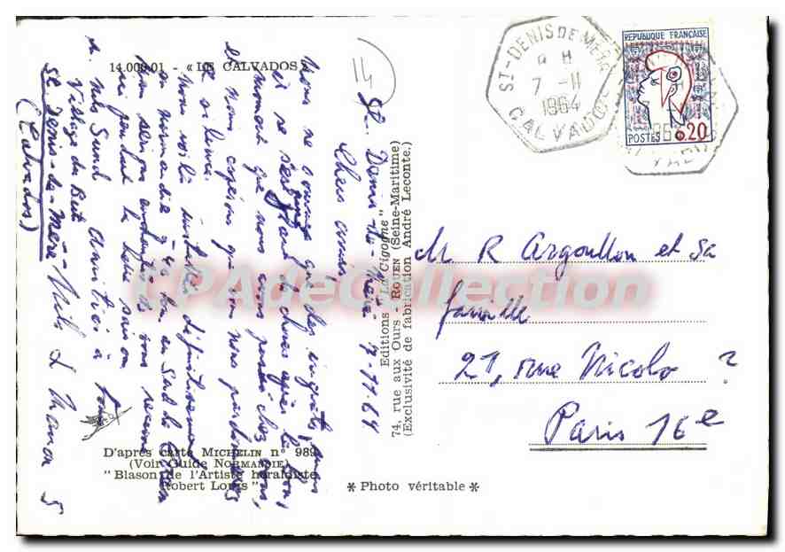 Collage de sites normands — Éditions aux Ours, Calvados — Verso