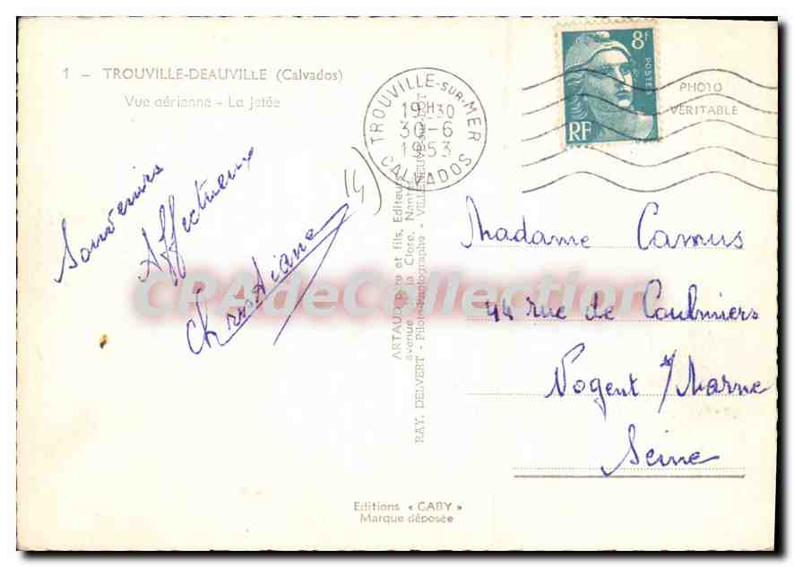 Trouville-Deauville — Vue aérienne — La jetée — Éditions Cany — Reverso