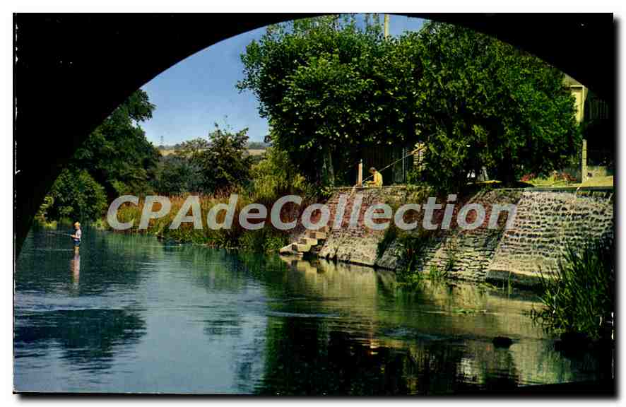 CPSM La Suisse Normande pont d'Ouilly Calvados paysage sous l'arche du pont de l'Orne 