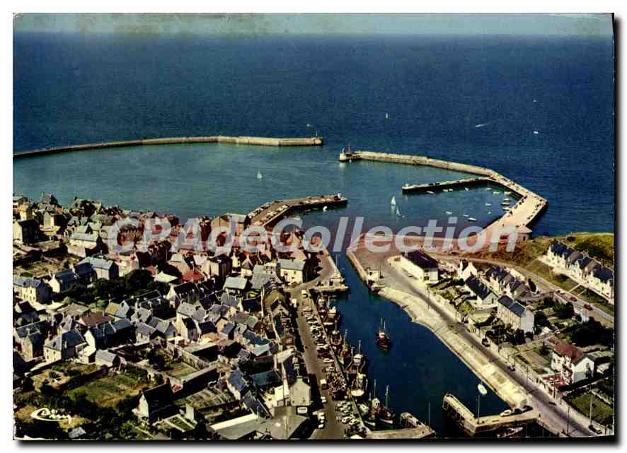 CPSM Port en Bessin Calvados vue generale aerienne 