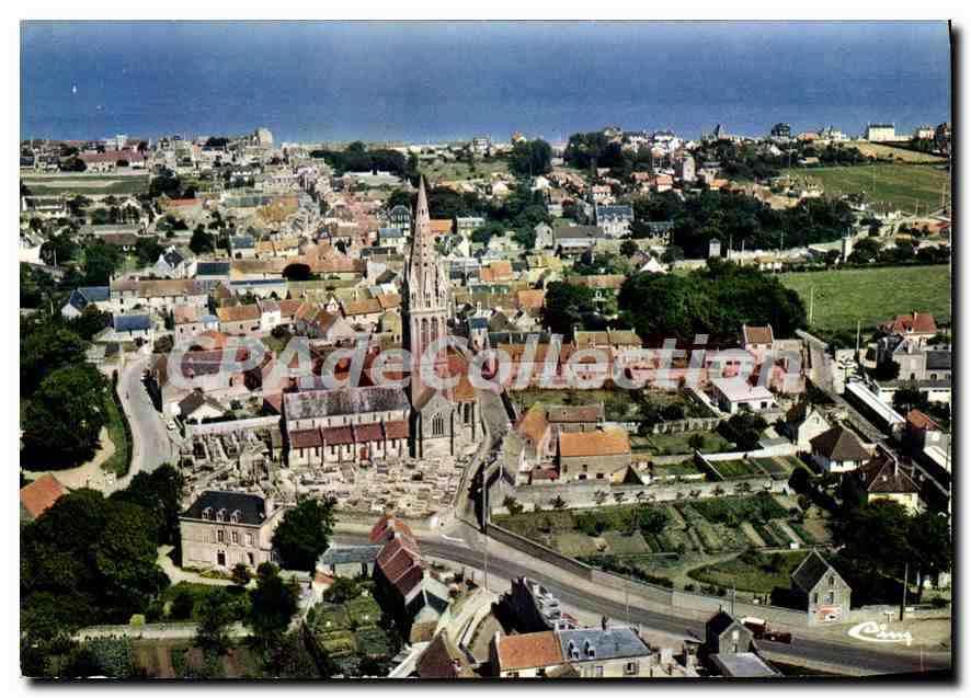 CPSM Langrune sur Mer Calvados vue aerienne 